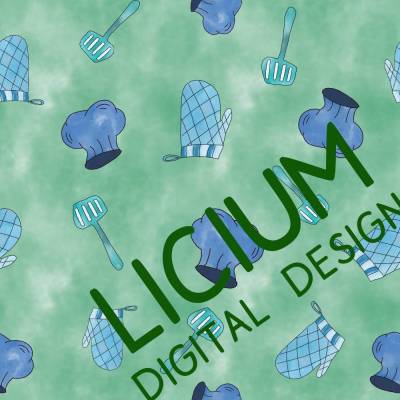 Endlosmuster für Stoffe - Patterndesign - Nahtlosmuster -digitale Datei -Kochmütze, Wender und Handschuh- Farbe 004  jpg