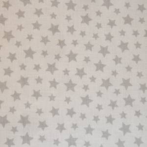 9,90 EUR/m Baumwollstoff Sterne grau auf weiß Webware 100% Baumwolle Bild 1