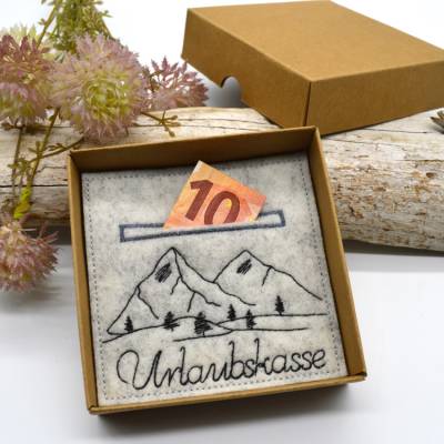 Stickdatei Berge Urlaub Urlaubskasse Wunscherfüller