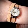 Armbanduhr, Wickeluhr, Uhr, Damenuhr, Kork, Korkarmband, Vintage-Stil, natur Bild 5