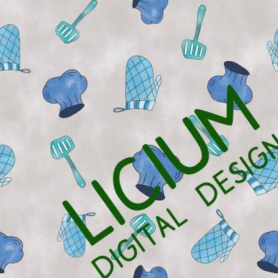 Endlosmuster für Stoffe - Patterndesign - Nahtlosmuster -digitale Datei -Kochmütze, Wender und Handschuh- Farbe 006  jpg