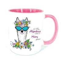 Alpaka Tasse "Die coolsten Alpakas werden im Januar-Dezember geboren", Kaffeebecher mit Namen Bild 1