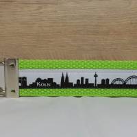 Schlüsselband Geschenk-Schlüsselanhänger Köln-Anhänger schwarz grau grün Skyline Autoschlüssel Hausschlüssel Bild 2