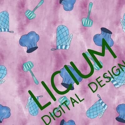 Endlosmuster für Stoffe - Patterndesign - Nahtlosmuster -digitale Datei -Kochmütze, Wender und Handschuh- Farbe 007  jpg