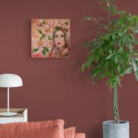 SPRING LOVE - frühlingshaftes Acrylgemälde mit frühlingshaften Blüten auf Leinwand 60cmx60cm Bild 3