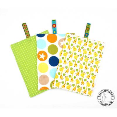 Waschtücher * Waschlappen * 3 er Set * Giraffe * Sterne * Punkte