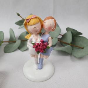 Hochzeitspaar - Tortenfigur Frauen - Brautpaar - modern Bild 1