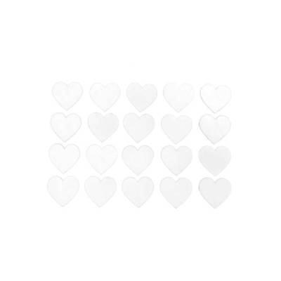 Holzherzen 20 Stück 30 x 28 mm weiß
