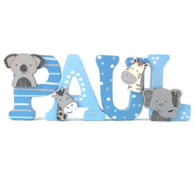 Holzbuchstaben Kinderzimmertür Tiere