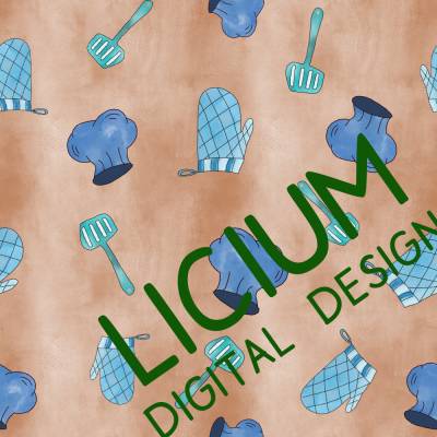 Endlosmuster für Stoffe - Patterndesign - Nahtlosmuster -digitale Datei -Kochmütze, Wender und Handschuh- Farbe 009  jpg