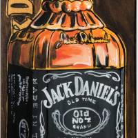 Klausewitz Original Acrylgemälde Leinwand Keilrahmen Jack Daniels Art II - 20 x 60 cm Bild 1