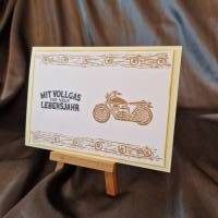 Motorrad - Mit Vollgas ins neue Lebensjahr - Geburtstagskarte Bild 2