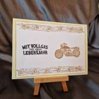 Motorrad - Mit Vollgas ins neue Lebensjahr - Geburtstagskarte Bild 3