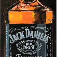 Klausewitz Original Acrylgemälde Leinwand Keilrahmen Jack Daniels Art I - 20 x 60 cm Bild 1