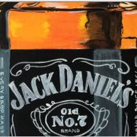 Klausewitz Original Acrylgemälde Leinwand Keilrahmen Jack Daniels Art I - 20 x 60 cm Bild 2