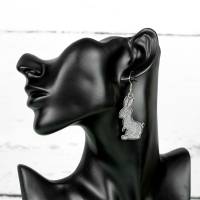 Ohrringe mit Glitzer Hasen • Ohrschmuck | Ostern | Geschenke für Frauen Bild 8