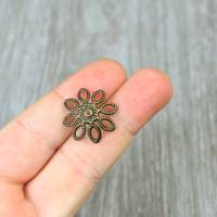 10 XL Perlkappen Perlenkappen Endkappen Blume Blütenblätter Spacer Schmuck DIY Basteln bronze 20mm Bild 2