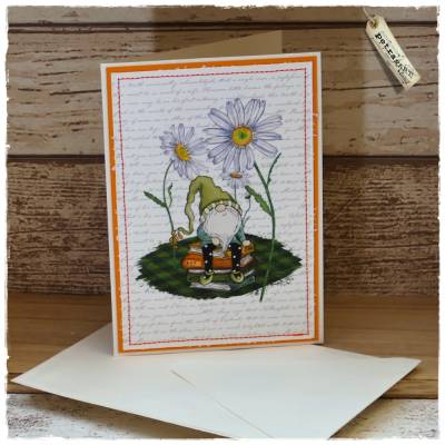 Grußkarte "Der Lesegnom"