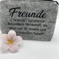 ️ handmade Kosmetiktasche "Freunde" ️ Bild 1