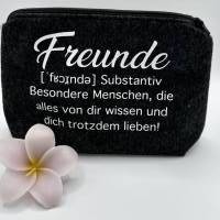 ️ handmade Kosmetiktasche "Freunde" ️ Bild 2