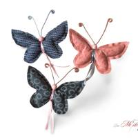 Streudeko Schmetterling rosé grau Stoffanhänger Bild 2