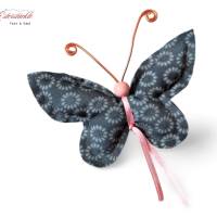 Streudeko Schmetterling rosé grau Stoffanhänger Bild 3
