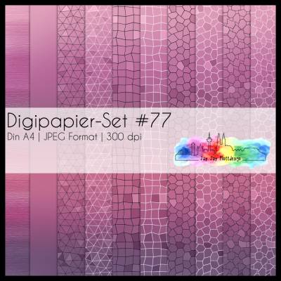 Digipapier Set #77 (lilatöne) abstrakte & geometrische Formen  zum ausdrucken, plotten & mehr