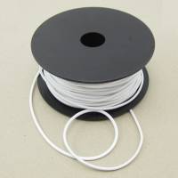 Rundgummi aus Kunstseide weiß, 3mm Durchmesser elastisch, Elastic, nähen, Meterware, 1meter Bild 2
