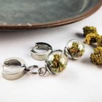 Ohrringe, Ohrhänger, Hanfblüten, Cannabis Schmuck, Geschenke für Stoner, 420 Bild 2