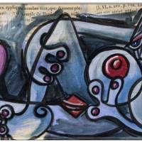 Klausewitz Original Acrylgemälde und Collage Leinwand Keilrahmen Picasso Style Erotic Art 15 - 15 x 30 cm Bild 1