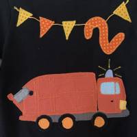 NamensShirt/Geburtstagsshirt T-Shirt Junge Geburtstag personalislierbar Müllabfuhr Müllauto Müllwagen Applikation Name Bild 2