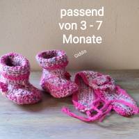 Baby-2er-Set, Frühjahr, Stirnband & Schuhe, 3- 7 Monate Bild 2