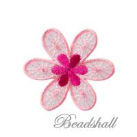 1 Bügelbild Blume rosa von Monoquick Applikationen Bild 1