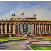 Klausewitz Original Acrylgemälde Leinwand Keilrahmen Berlin Altes Museum Museumsinsel - 50 x 100 cm Bild 1