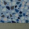 Jersey mit Mosaikmuster Kiesel Terazzo blau und lachs 50 x 150 cm Nähen Stoff Bild 5