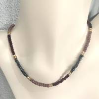 Schmuckset,  kurze Perlenkette mit 2 Armbändern , Roncailles Bild 2