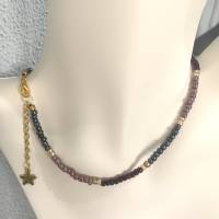 Schmuckset,  kurze Perlenkette mit 2 Armbändern , Roncailles Bild 3