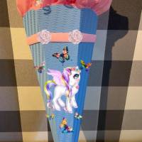 Dekoelemente für Schultüte Zuckertüte für Mädchen Einhorn Holly Nur Motive Bild 2