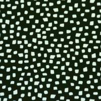 schwarzer und ziegelroter Bio-Jersey Dots Punkte 50 x 150 cm Stoff nähen elastisch Bild 2