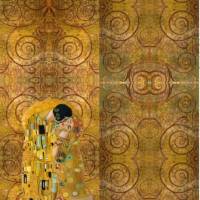 Jersey Panel Gustv Klimt Jugendstil Stenzo Digital 200x150 cm Der Kuss Bild 5