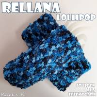 Stulpen handgestrickt im schlichten Design Blau Hellblau Dunkelblau Schwarz Umfang 24 cm Lollipop Rellana Bild 3
