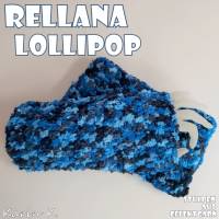 Stulpen handgestrickt im schlichten Design Blau Hellblau Dunkelblau Schwarz Umfang 24 cm Lollipop Rellana Bild 6