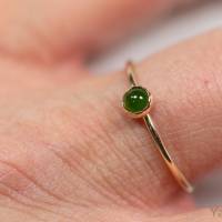 Goldfilled Ring mit grüner Jade Bild 5