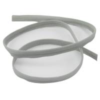 Paspelband, Nylon 10mm breit grau, elastisch Gummi Keder Paspel Meterware 1 Meter Bild 1
