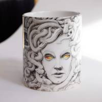 Glamour Kunst Keramiktasse für luxuriöse Kaffeemomente, Außergewöhnliche Keramikbecher als Geschenkidee für Männer und Bild 1