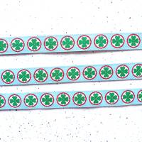 2 m oder mehr - 12 mm breites Pamelo Kleeblätter Webband - Lieferung in einem Stück! Bild 1