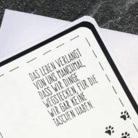 Trauerkarte Hund, Katze, Tier, Beileidskarte, Kondolenzkarte Bild 3