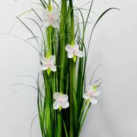 Papierblumen Krepppapier Blumen zum anstecken in Weiß Bild 1