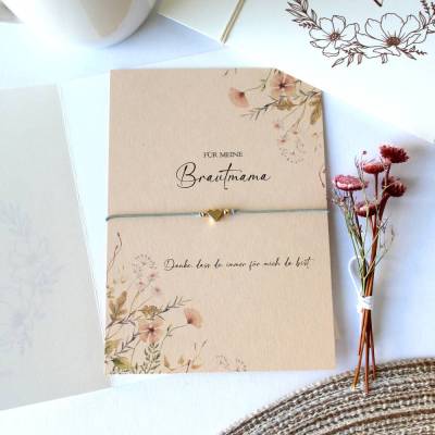 Brautmutter Geschenk | Brautmutter Armband | Schmuckkarte für meine Brautmama | Hochzeitsgeschenk für die Mutter
