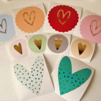 Aufkleber Set Herz gemischt, 10, 20 oder 50 Sticker, verpacken und verschenken, Geschenketiketten Bild 3